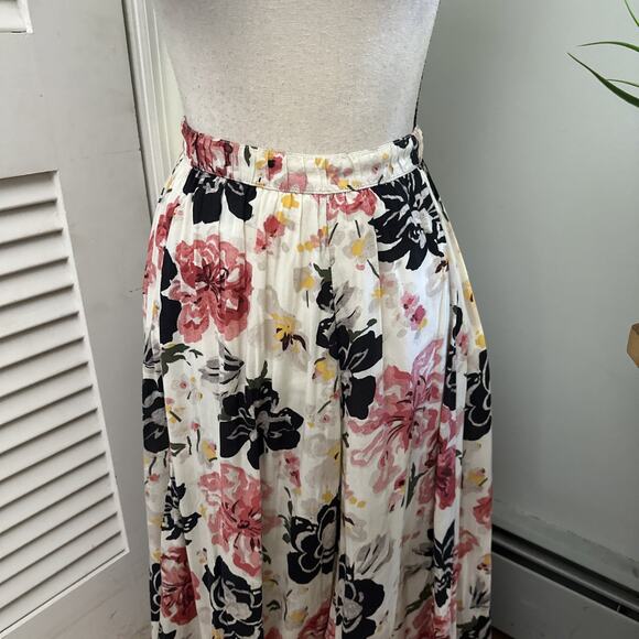 ABERCROMBIE FITCH Womens Skirt XS Floral Maxi Pull On Feminine Romantic Grunge - Picture 2 of 9